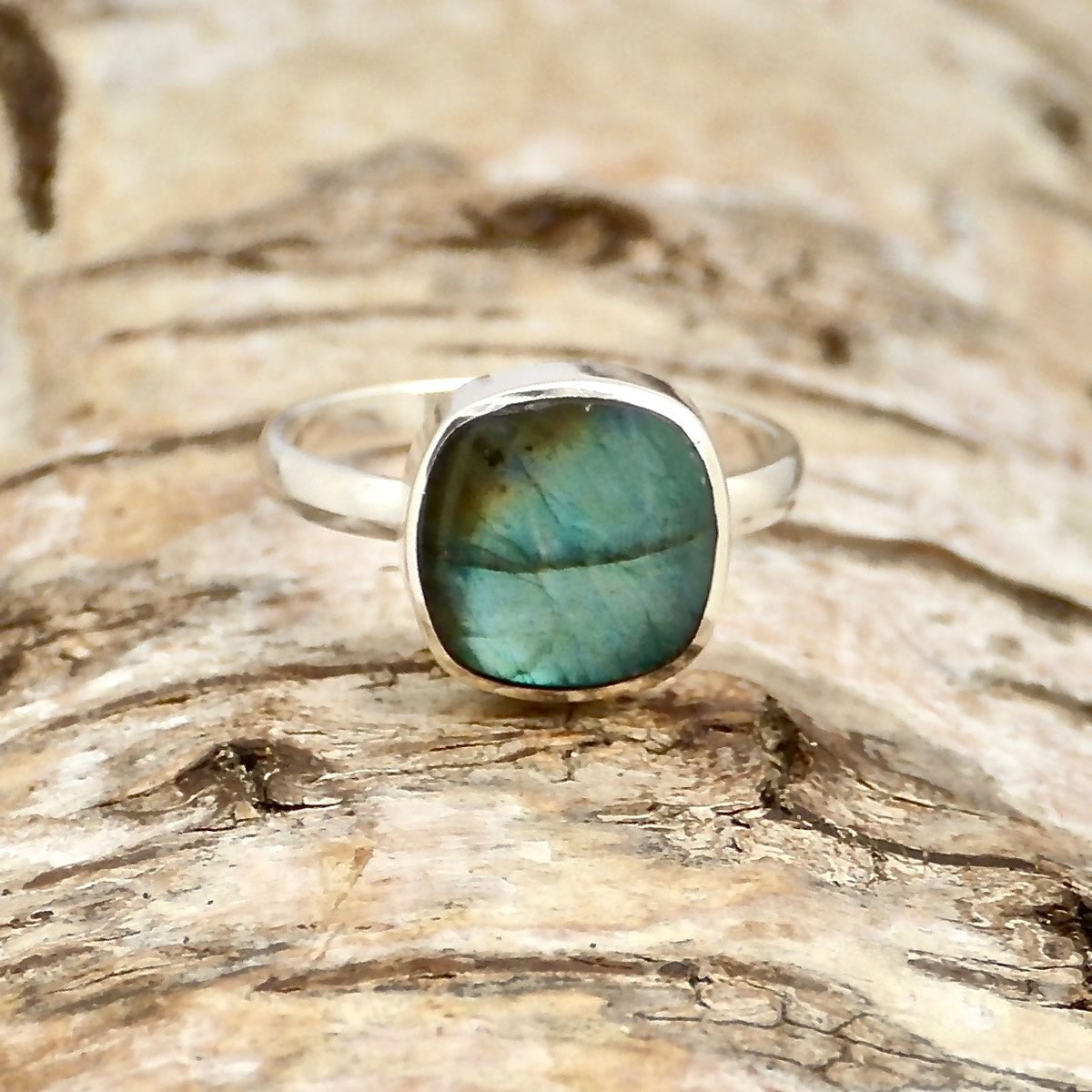 Labradorite Sterling Silver Ring Hallmarked My Handmade Jewellery UK