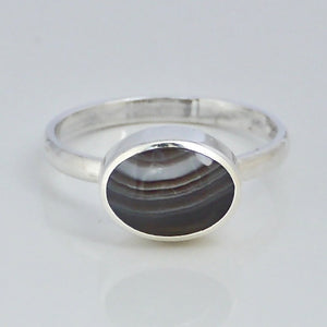 sterling silver ring with agate