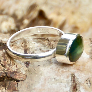 oval labradorite silver ring