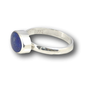 lapis lazuli oval silver ring