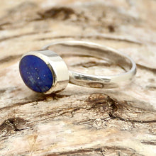 Load image into Gallery viewer, lapis oval silver ring handmade