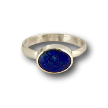 Load image into Gallery viewer, handmade lapis silver ring oval