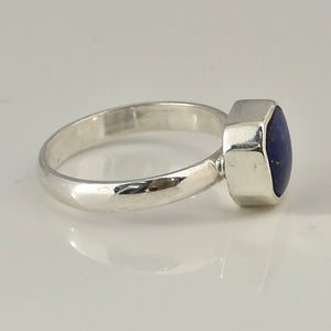 lapis lazuli squircle silver ring