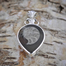Load image into Gallery viewer, Ammonite Reversible Pendant with Whitby Jet