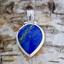 Load image into Gallery viewer, Lapis Lazuli Pendant with Blue John on the reverse side