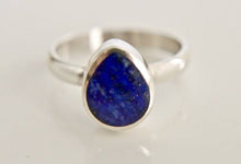 Load image into Gallery viewer, Lapis Lazuli Silver Ring Teardrop design