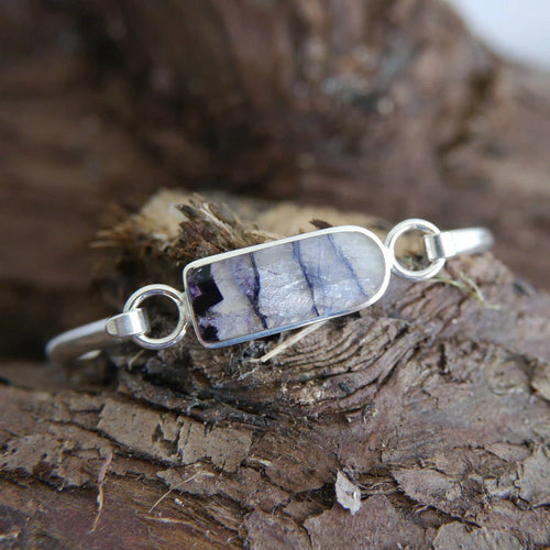 Blue John Silver Bangle