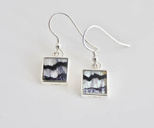 Load image into Gallery viewer, Blue John Drop Earrings 9mm Square