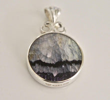 Load image into Gallery viewer, Whitby Jet &amp; Blue John Double-Sided Pendant