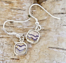 Load image into Gallery viewer, Blue John Drop Earrings Square Design