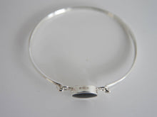 Load image into Gallery viewer, Whitby Jet Silver Bangle