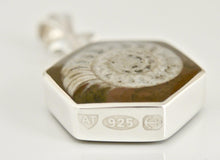 Load image into Gallery viewer, Jet &amp; Ammonite Double-Sided Pendant