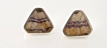 Load image into Gallery viewer, Blue John Triangle Stud Earrings