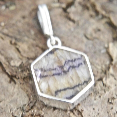 Blue John Pendant Hexagon Design