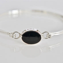 Load image into Gallery viewer, Whitby Jet Bangle Oval Design
