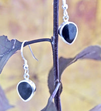 Load image into Gallery viewer, Whitby Jet Drop Earrings