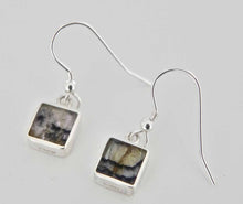 Load image into Gallery viewer, Blue John Square Drop Earrings 7mm