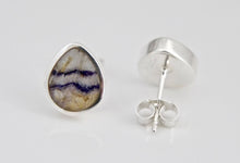 Load image into Gallery viewer, Blue John Silver Stud Earrings