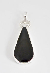 Blue John and Whitby Jet Double Sided Pendant