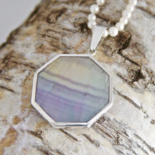 Load image into Gallery viewer, Double Sided Fluorite Sodalite Pendant