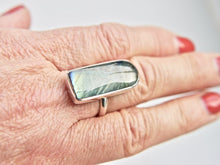 Load image into Gallery viewer, Labradorite Large Rectangle Ring