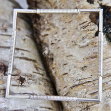 Load image into Gallery viewer, Square Silver Bangle