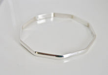 Load image into Gallery viewer, Silver Decagon Bangle 5mm D-shape