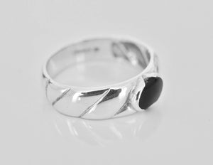 Whitby Jet Silver Ring