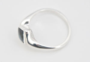 Labradorite Diamond Shape Silver Ring