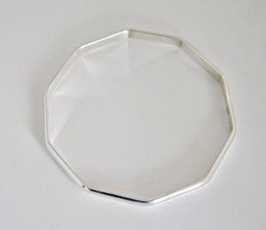 Silver Decagon Bangle 5mm D-shape