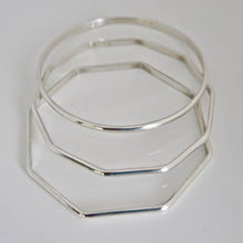 Load image into Gallery viewer, Set of 3 Silver Bangles 3mm