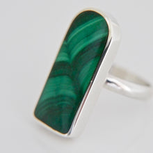 Load image into Gallery viewer, Malachite Silver Ring 25mm