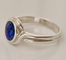 Load image into Gallery viewer, Lapis Lazuli Silver Ring 8mm Stone