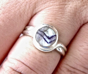 Blue John Silver Ring