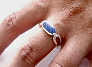 Lapis Lazuli Oval Silver Ring