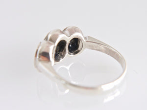 Labradorite Silver Ring with 3 Stones
