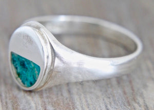 Blue Jasper Gents Silver Ring