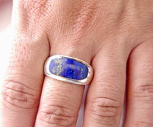 Load image into Gallery viewer, Lapis Lazuli Mens Silver Ring