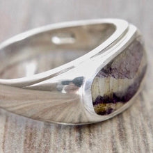 Load image into Gallery viewer, Blue John Gents Silver Ring