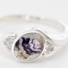 Load image into Gallery viewer, Blue John and Cubic Zirconia Ring