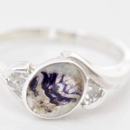 Blue John and Cubic Zirconia Ring