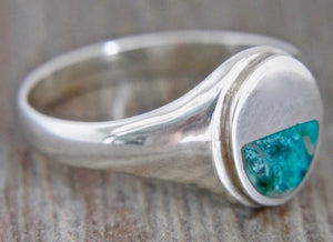 Blue Jasper Gents Silver Ring