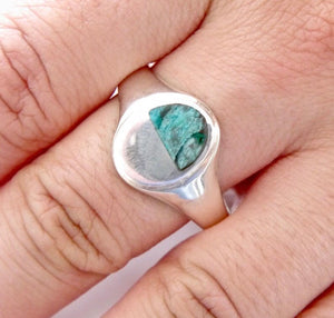 Blue Jasper Gents Silver Ring