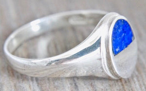 Lapis Lazuli Silver Ring with Lapis Lazuli