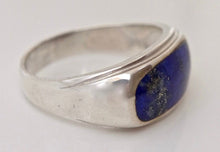 Load image into Gallery viewer, Lapis Lazuli Mens Silver Ring