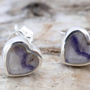 Blue John Heart Earrings