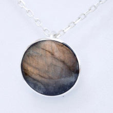 Load image into Gallery viewer, Round Labradorite Pendant 12mm