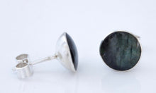 Load image into Gallery viewer, Labradorite Stud Earrings 9mm Round