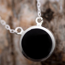 Load image into Gallery viewer, Whitby Jet Reversible Pendant with Amethyst