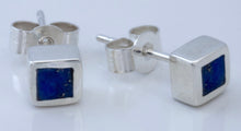 Load image into Gallery viewer, Lapis Lazuli Square Stud Earrings